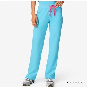 XSmall Petite Kade Scrub Bottoms in Neon Blue